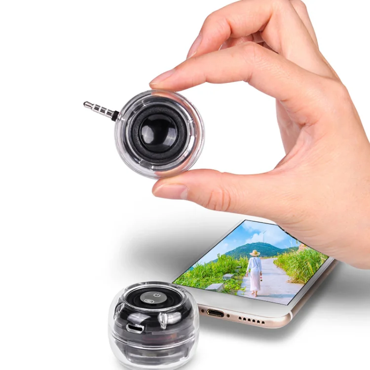Rechargeable In-Line Speaker Small Lollipop Speaker 3.5MM Mobile Phone Amplifier Portable Audio Speaker