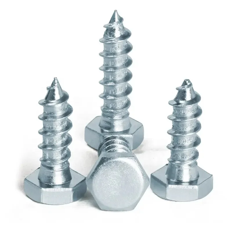 White Zinc Plated Wood Screws GB102 Bright Zinc Plated Hex Coach Screw GB 102 Hot Dip Galvanized Wood Screws