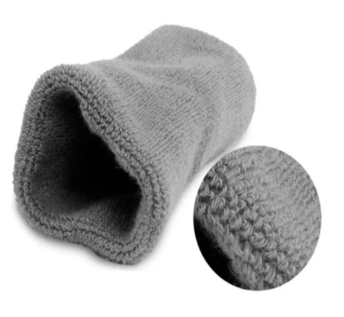 Custom Cotton Terry Cloth Sport Exercise Tennis Wrist Wristband Embroidery Sweatband Elastic Workout Sweat Band