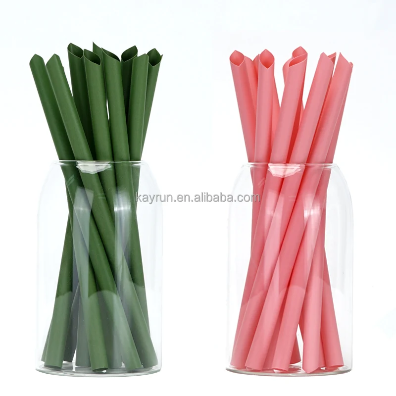 disposable straw packs, Custom Single use purple colored PLA ecofriendly biodegradable Coffee drinking plastic disposable straws