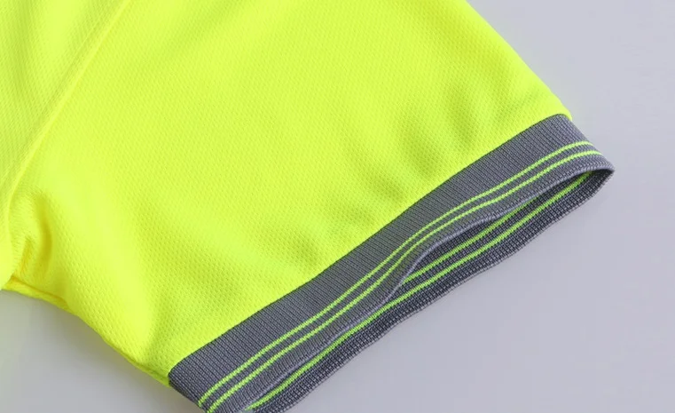 100% Polyester Bird Eye Quick Dry High Visibility Construction Reflective Safety Polo Shirts with logo customized
