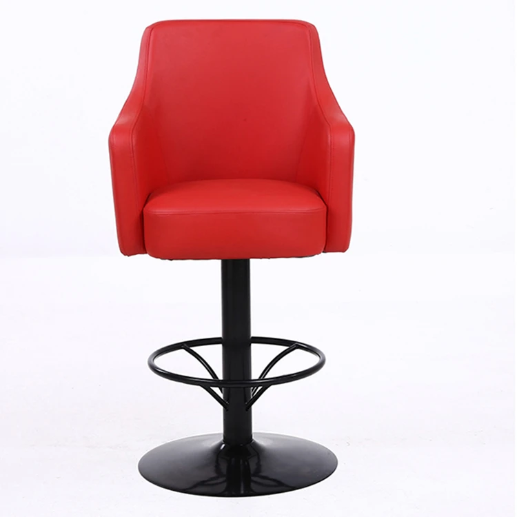 Fashion Seat Casino Chairs Height Adjustable Slot Chairs Textured Leather Poker Table Red Chairs