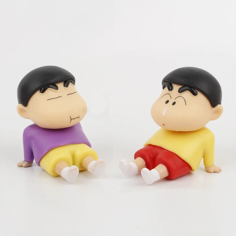 New Design Anime Crayon Shin chan Handmade Sleeping Robe Shin chan Ornament Nohara Shinnosuke Model Vinyl Doll for Decoration