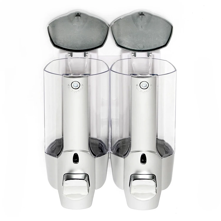 
350ml Soap Dispenser Wall Mount Manual Hand Liquid Shampoo Shower Gel Dispenser Lotion Container for Office Bathroom 