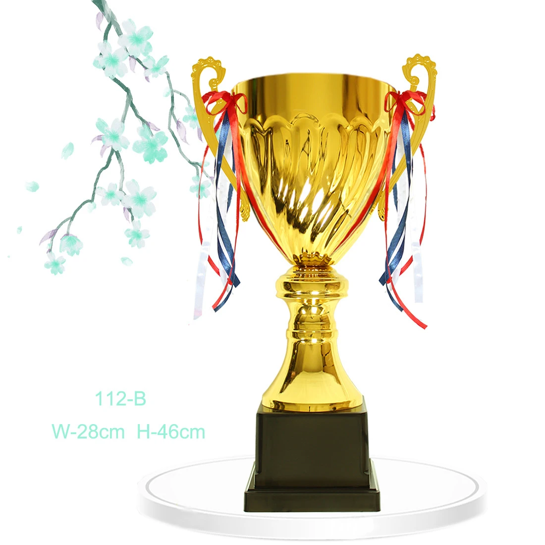 Metal large gold Silver bronze Trophy custom Plastic base football basketball swimming sports award metal trophy