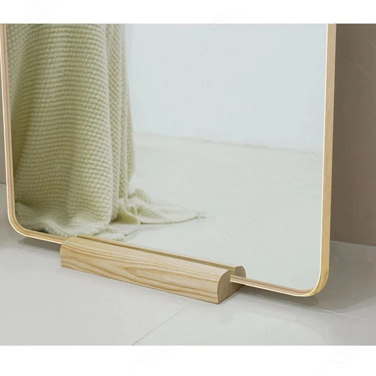 factory custom huge gym yoga arched floor standing mirror workout espejos large dance studio miroir gold frame for girls