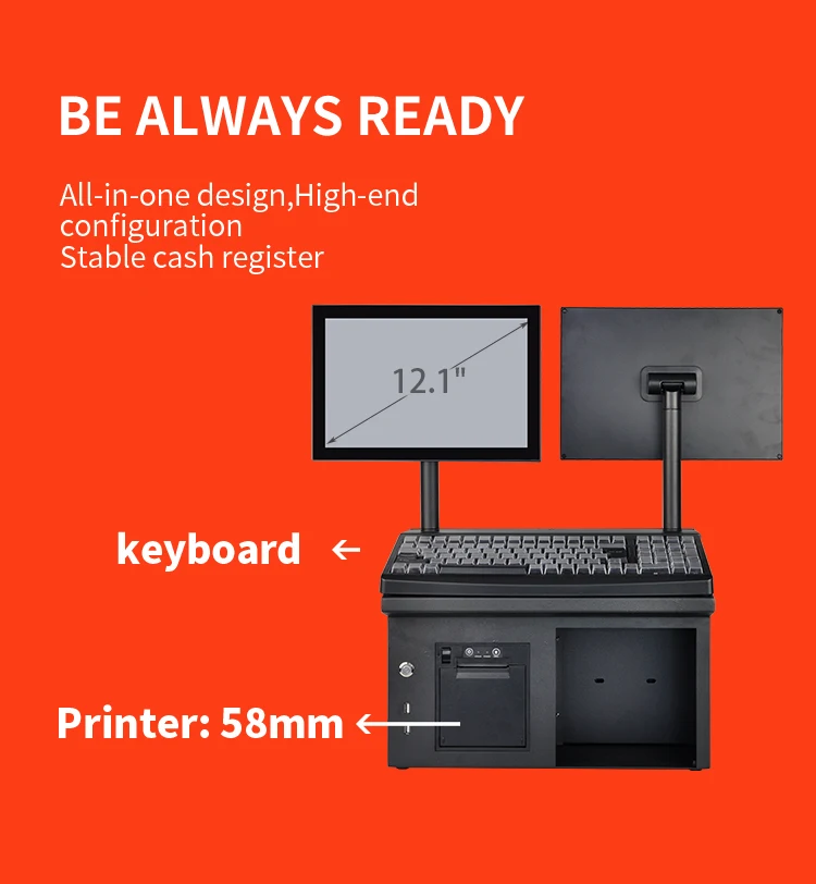 Cash Register POS Machine All In One POS Hardware Point Of Sale Cash Register Computer Desktop Android  Pos Systems