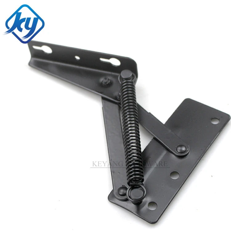 Iron Furniture Hinges Part Sofa Bed Storage Ottoman Hinge With Spring