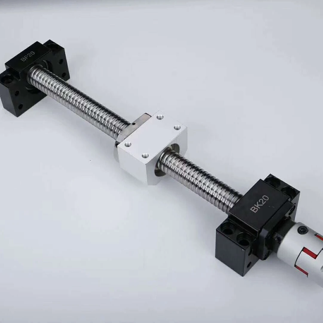 MMS laser cutting machine SFU4005 with BK BF supports,coupling and nut housing SFU4005 ball screw set