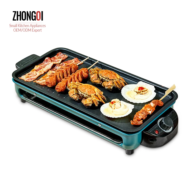 Hot Sales Nonstick Electric Bbq Grill Pan Multifunctional Household Smokeless Electric Barbecue Grill