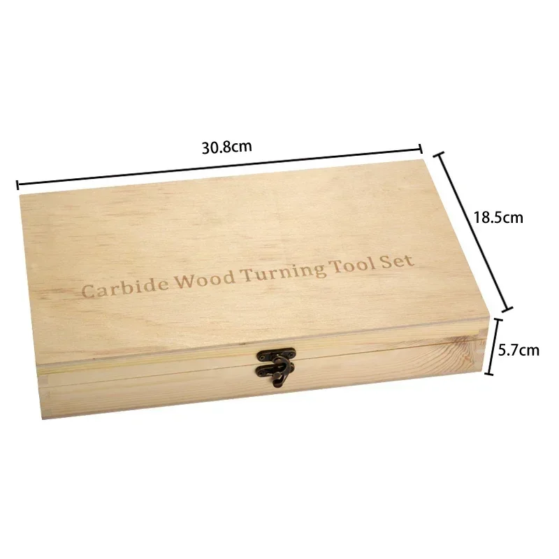 6 in 1 Carbide Woodturning Tool Set with Cutting Inserts Box Lathe Woodworking Accessories