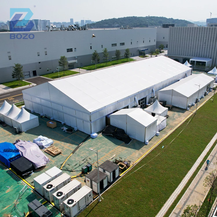 Guangzhou Bozo 30x50x4 м водонепроницаемая палатка из ПВХ палатки для вечеринок активного отдыха мощная промышленная склада