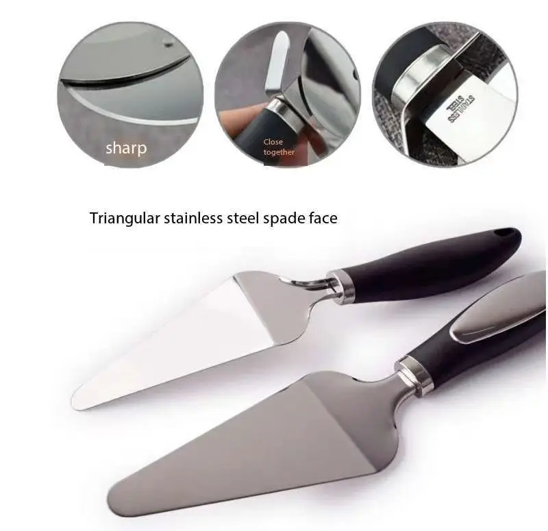 PP Handle Stainless Steel Pizza Roller Knife Slicer Wheel Pizza Cutter and Cheese Shovel Set