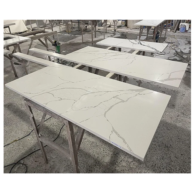 Slab Marble Vanity Tops Table Tops Calacatta White Color Stone Flooring Big Slab Tile Quartz Countertop