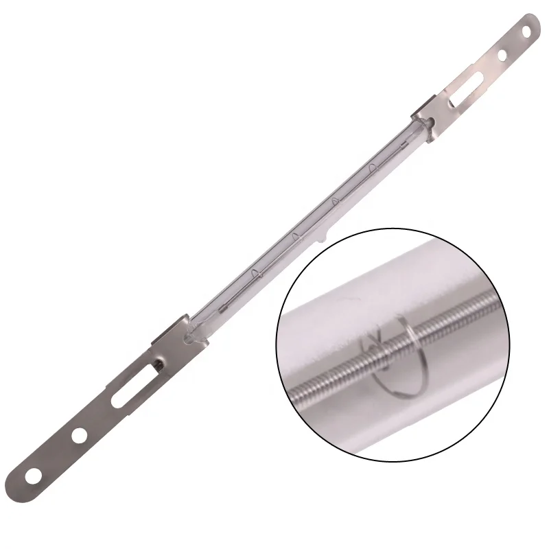 1000w 415mm Clear Halogen Heating Lamps with X Mental Clips