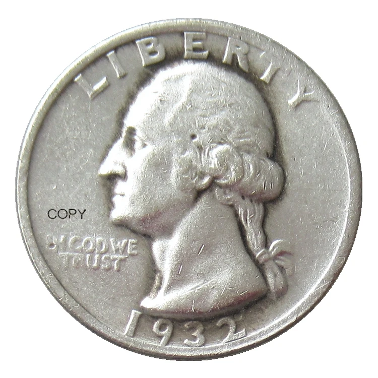 Reproduction Washington Quarters Dollar 1932 P/D/S Silver Plated Decorative Commemorative  Coins