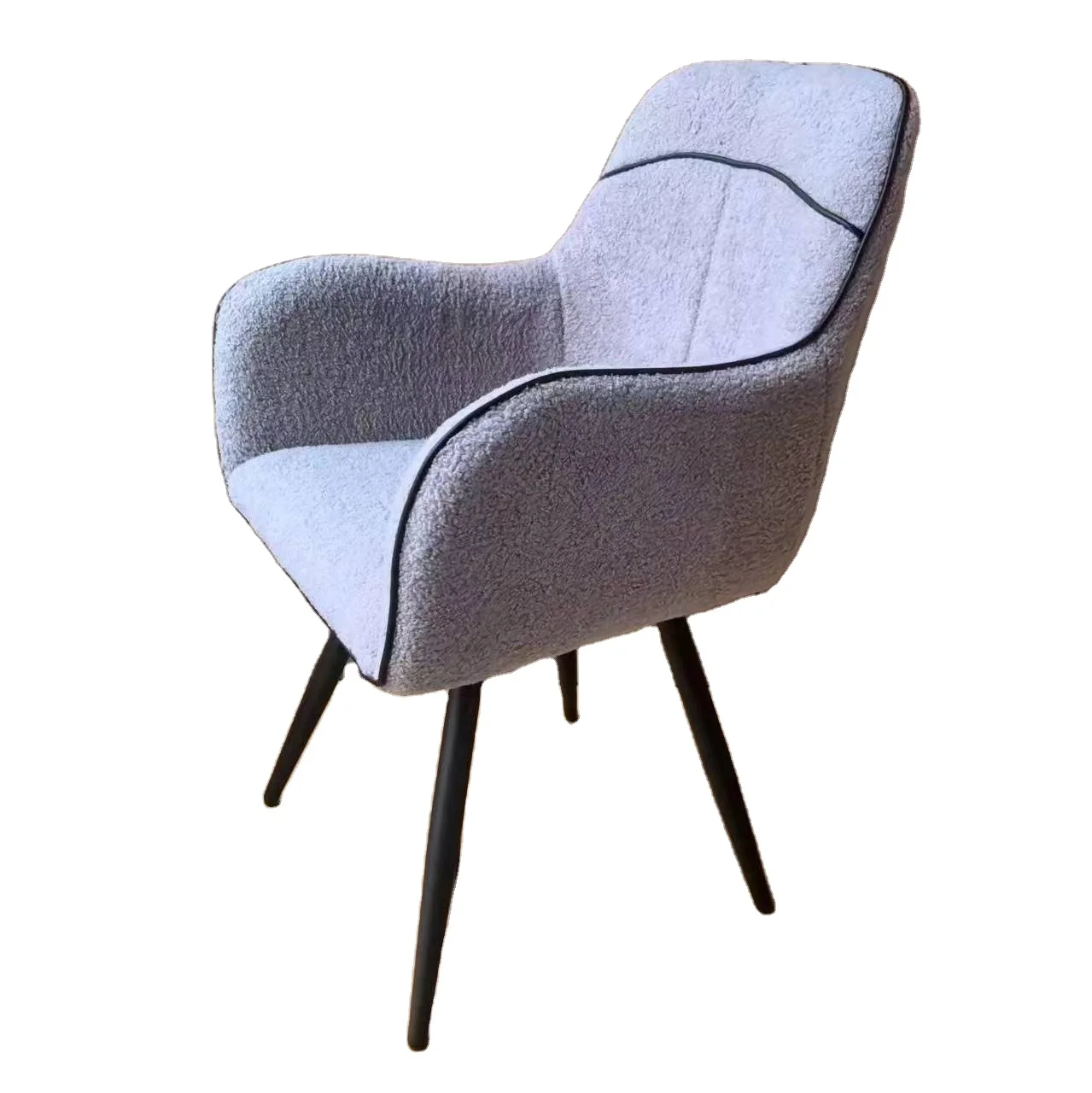 Silla de sala de estar simple leisure comfortable ergonomic backrest sherpa living room chair with armrest