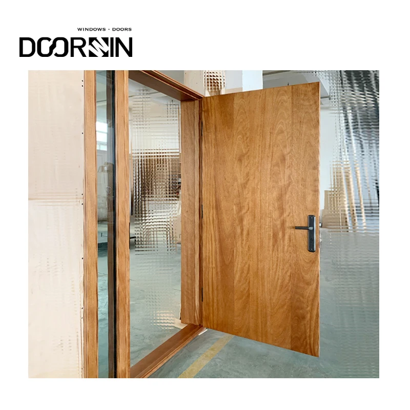 American Style Contemporary Solid Wood Entry Wooden Doors Main Entrance Door
