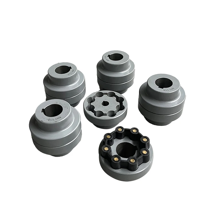 Cast Iron Elastic Shaft Coupling Flexible Jaw Couplings With Rubber Pu Spider Electric Motor Couplings