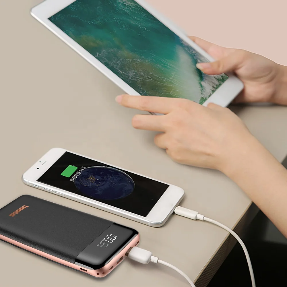 ROHS QC3.0 18w Custom Logo Mobile Power Bank 50000mAh, Led Digital Display Wholesale Powerbank 30000mAh