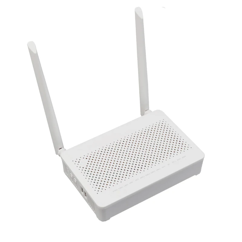 OEM Custom High ONT 24G 300Mbps Ftth Solution Fiber Optic ONU Modem Gpon Router Catv with 2 Antenna