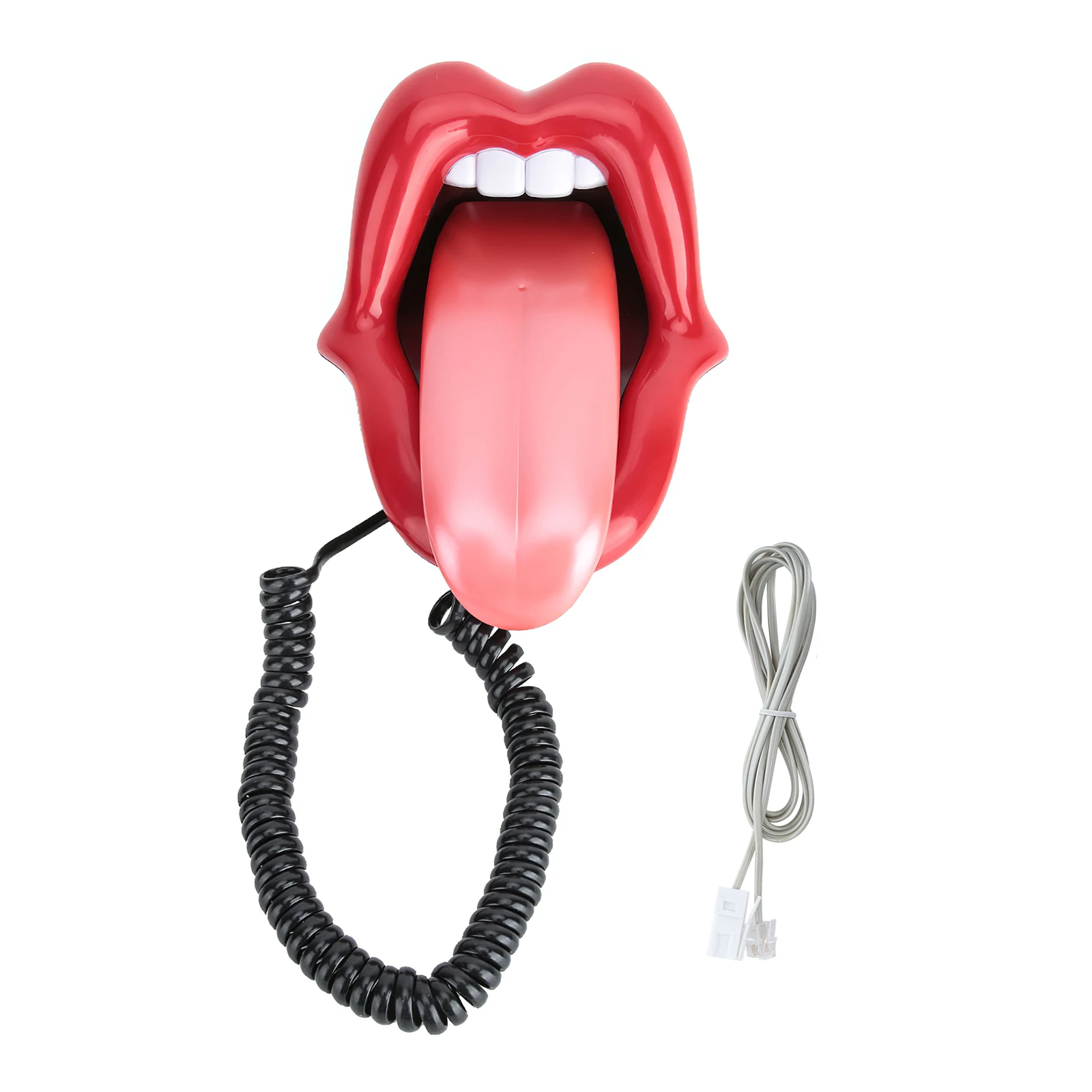 Проводной Телефон проводной красный большой язык стационарный Настольный телефон для украшения дома/офиса/отеля