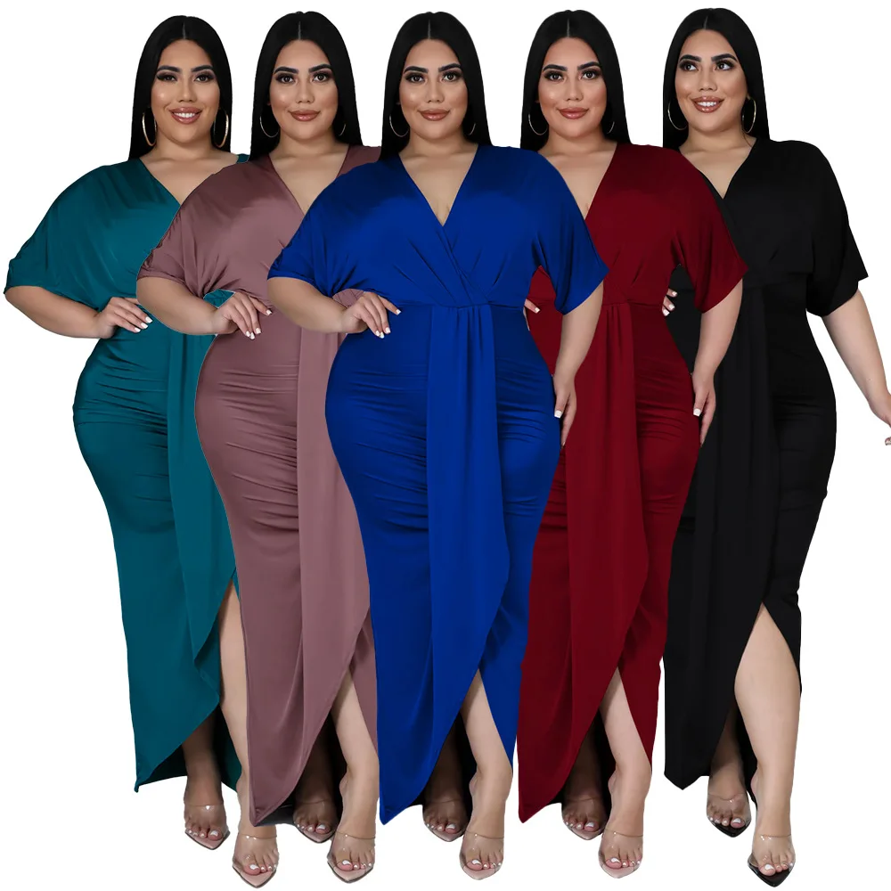 Wholesale Summer Elegant Ladies Sexy Casual Macys Maxi Dresses Plus Size Women Clothing