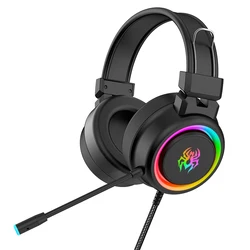Шумоподавляющие USB проводные стерео RGB светодиодные игровые