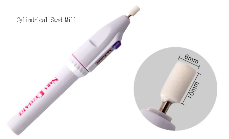 Professional 5bits/Set Polish Pedicure Tool Electric Pen Shaped Nail Polish Mill Machine Nail Art File Drill Pen
