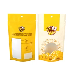 Custom Wholesale printing Dried Mango Melon Seeds Nuts Yellow Bags Food Grade Stand Up Zip Lock Packaging Pouch