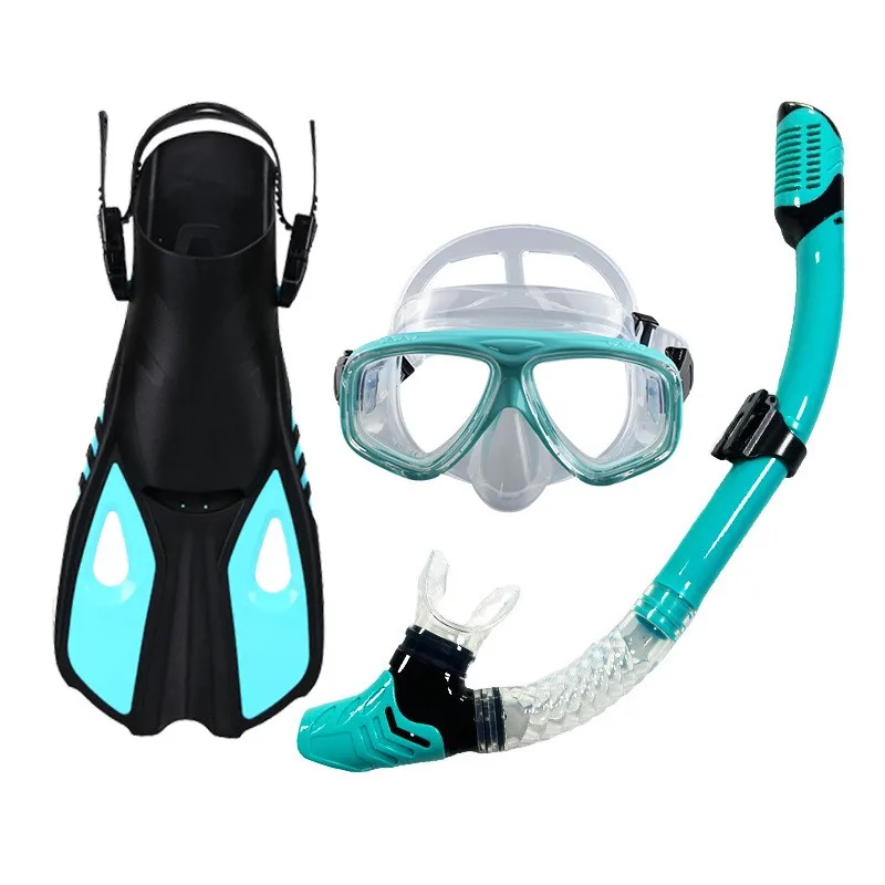 Wholesale Snorkel Set Newest Diving Gear Adults Diving Goggles Mask Dry Top Snorkel And Dive Flippers Set