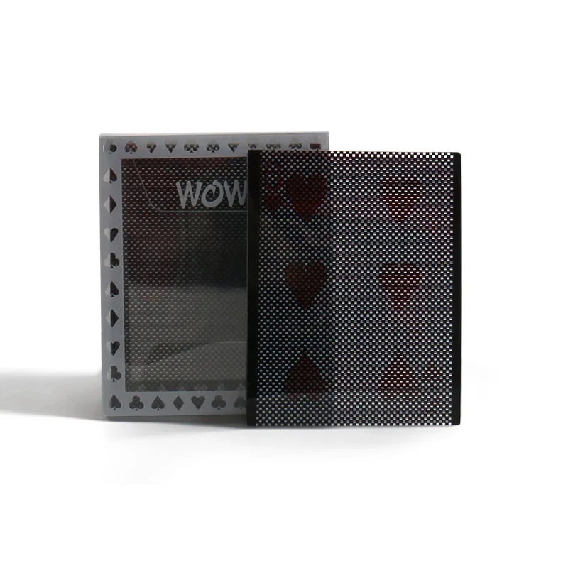 Funny WOW Poker Card magic trick WOW Card Wonderful Vanish Illusion Change Sleeve Close-Up Street Magic Trick props