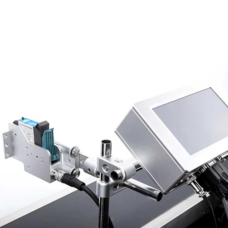 Automatic tij printer thermal industrial inkjet  printer dual nozzle on line inkjet batch coding machine