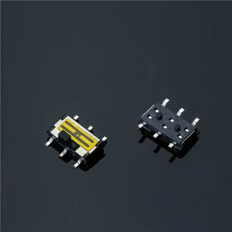 Miniature Slide switch 2 steps operating functions switch 6 pins slide switch SMT LY-SS08