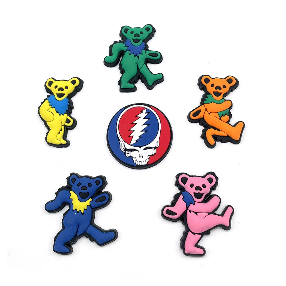 New Design Cartoon Bear PVC Shoe Charms Accessories Fit shoe Buckles Clogs Garden Shoe Decoration Kids Party Gift