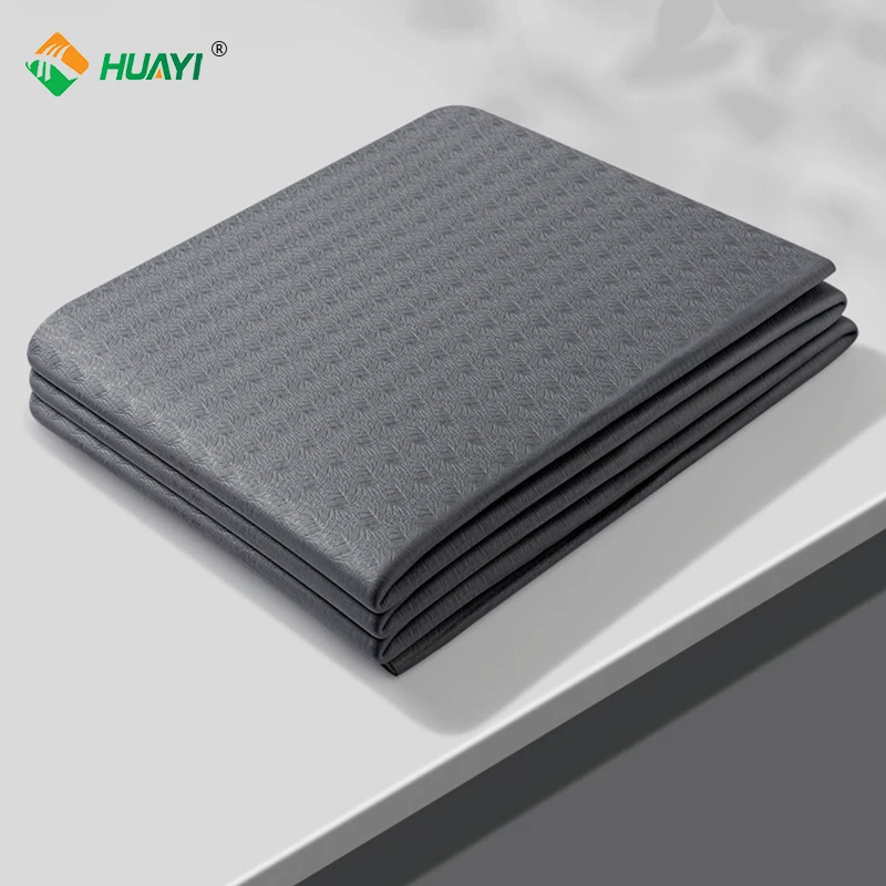 HUAYI TPE Yoga Meditation Pad Soft Foldable Pilates Gymnastics Mat Breathable Portable Shock-absorbing Easy Clean for Home Gym