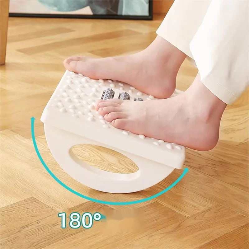 Massage Foot Stool Under Desk Non slip Rocking Footrest Plastic Rest for Home and Office