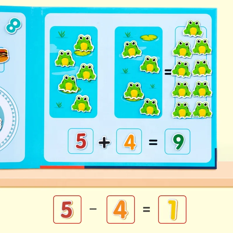 Math Book Educational Diy Early Learning Toy Set Reusable Sticker Books For Children Preschool  Education Activity