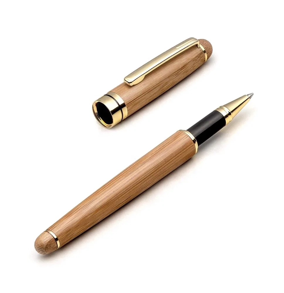 Custom Engraved Ballpoint Pen with Personalized Case - Wood Pen Set for Lawyers, Doctors, Teachers, Graduates, Students Bamboo