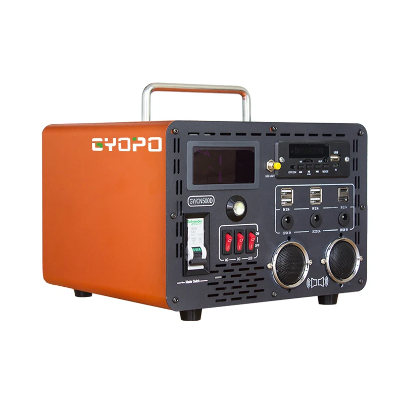 
Gyopo Emergency AC 220V 230V DC 5V 2A Mini Lithium Battery Charging 500W Portable Solar Generator Outdoor Power Station  (1600265623002)
