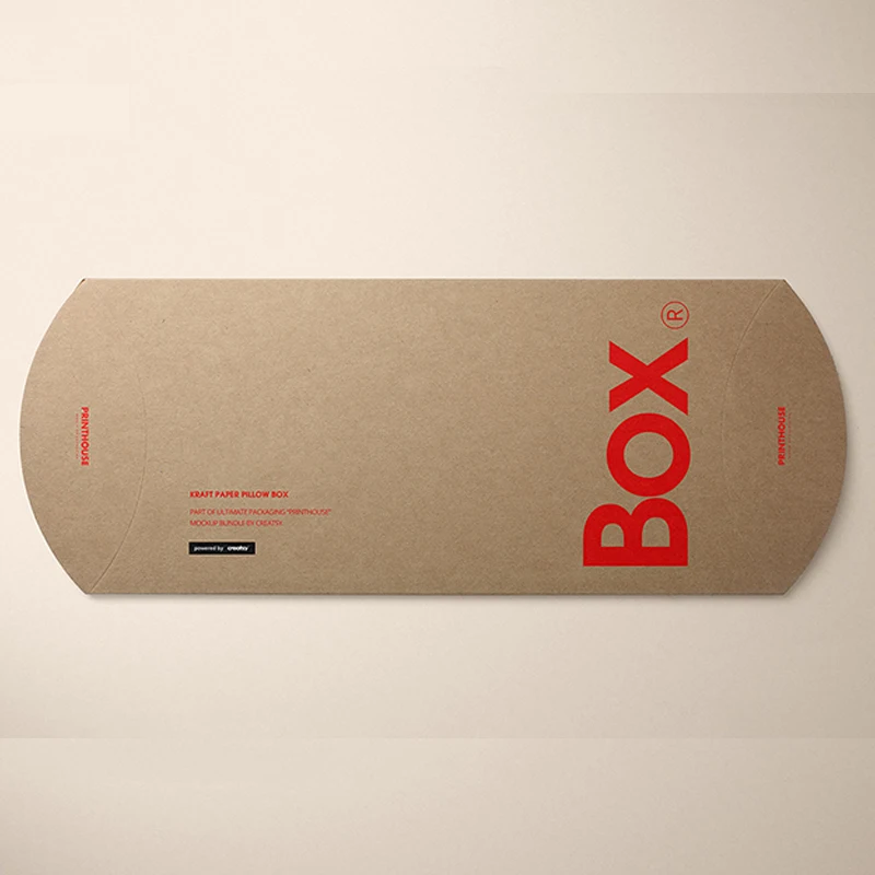 Custom Kraft Paper Pillow Shape Gift Packaging Pillow Box