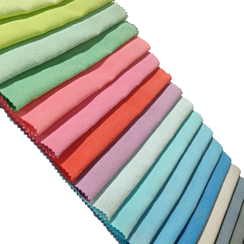 Soft Suede Quick Dry Towel Manufacturer Absorbent Fabric Fabric Sand Proof Microfiber Fabric in Rolls Woven Hometextile Plain