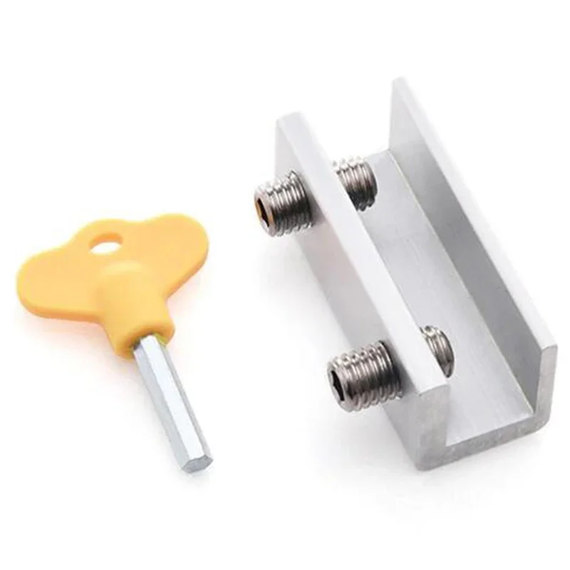 Aluminum Alloy Door Screen Window Lock Stopper Sliding Window Anti-theft Door Protective Lock Baby Child Pet Safety Lock Buckle