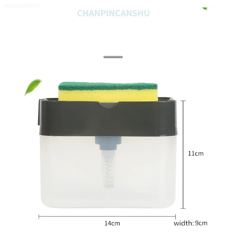 accesorios de cocina 2 in1 Dishwashing sponge holder soap dispenser  kitchen soap dispenser sponge pump liquid Soap Dispenser