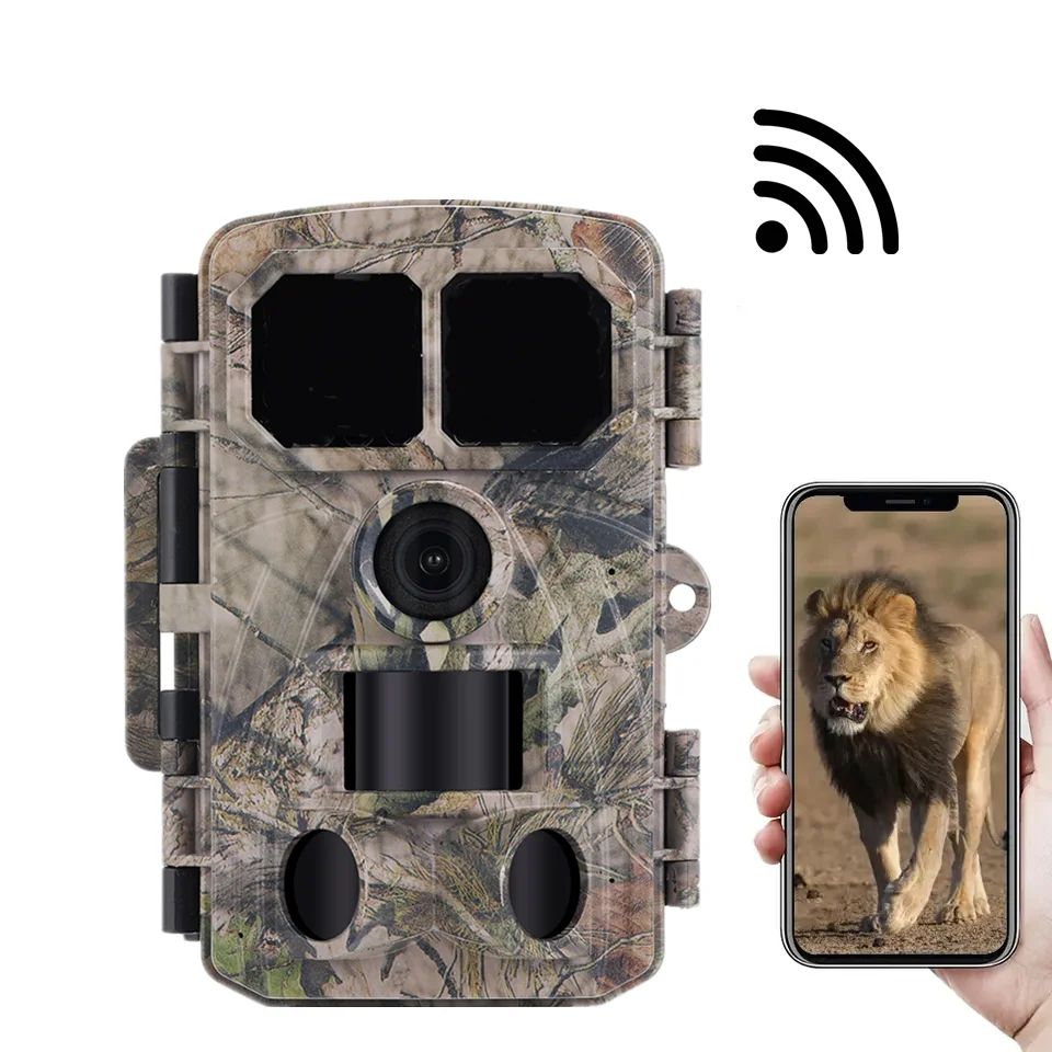 4K 48MP WiFi Trail Camera Support APP Waterproof Outdoor WIFI Animal Hunting Trail Video Trap Wildlife Scouting Game Cameras