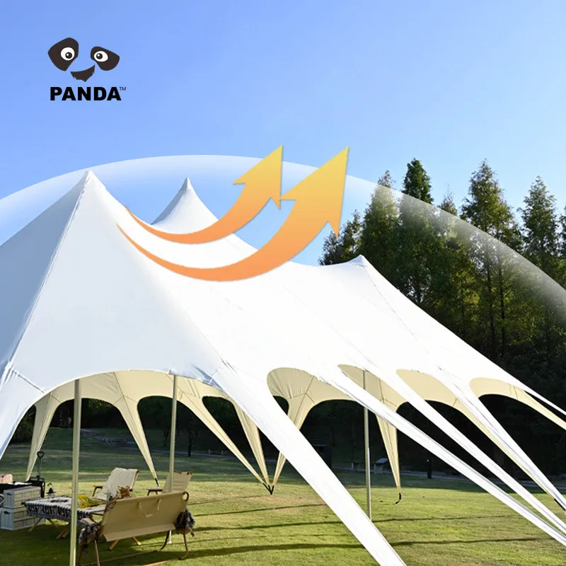 Triplets lotus canopy outdoor camping campsite picnic large multi-functional stretch trade show rain sun protection gazebo tent