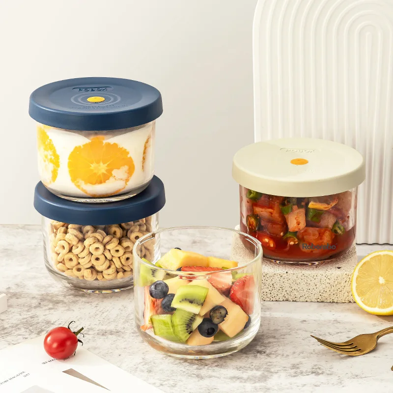 Bpa Free Eco-friendly borosilicate Locking Lid Glass Bowl Box Sets Airtight Food Storage Containers