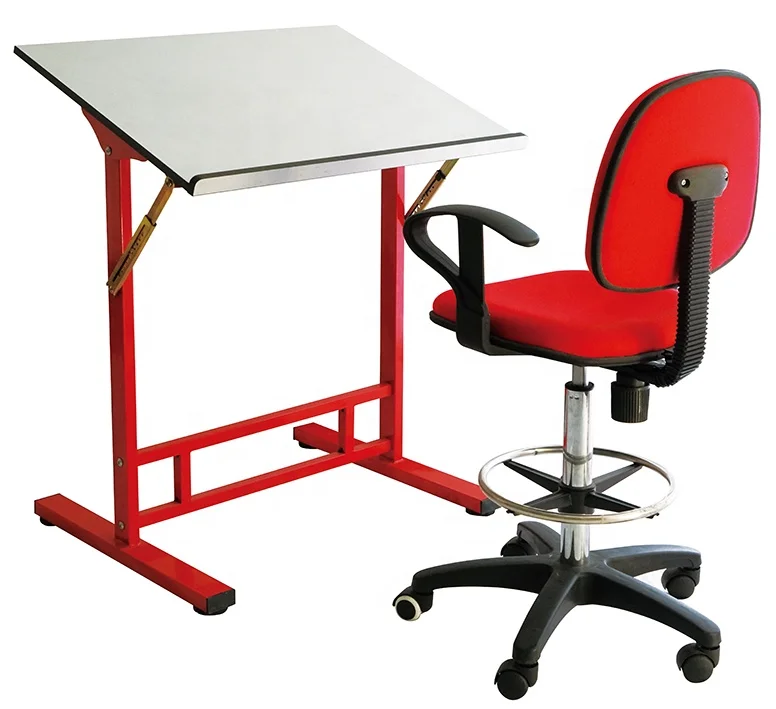 Modern School Funiture White Standing Desk Drawing Table