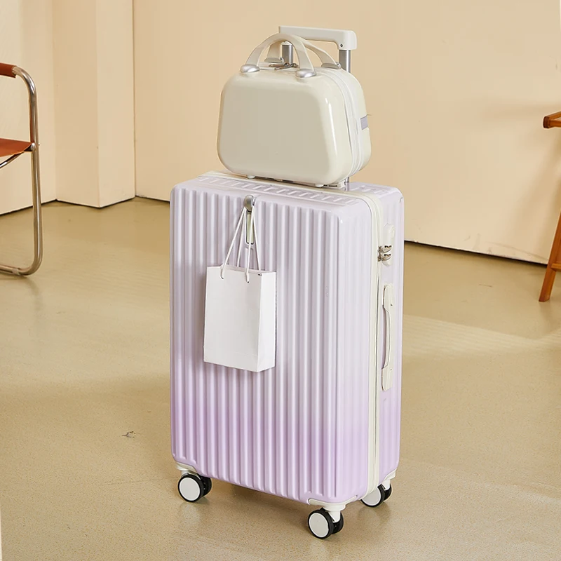 New Arrival Aero Travel Abs+pc Vintage Style Chinese Pink Good Luggage Carry on Travelling case Suitcase Bag