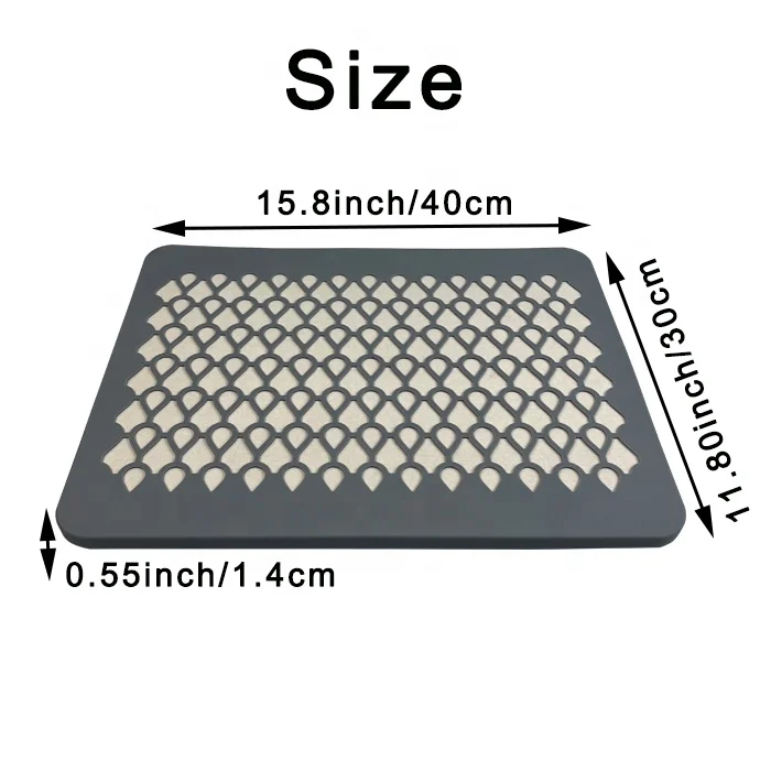 New Design Silicone Stone Kitchen Sink Diatomite  Absorbent Dish Drying Mats for Kitchen Counter